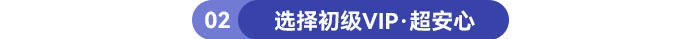 選擇初級VIP·超安心