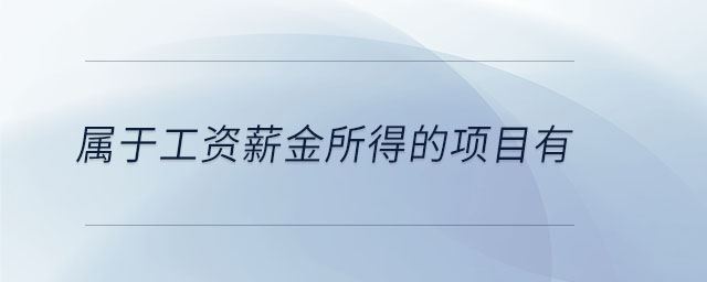 屬于工資薪金所得的項(xiàng)目有 屬于工資薪金所得的項(xiàng)目有