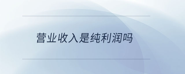 營業(yè)收入是純利潤嗎 營業(yè)收入是純利潤嗎