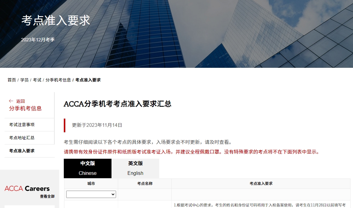 考點(diǎn)準(zhǔn)入要求
