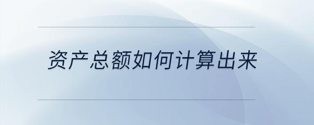 資產(chǎn)總額如何計(jì)算出來？