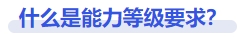 什么是能力等級(jí)要求