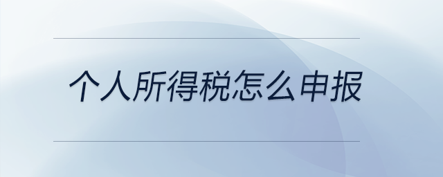 個(gè)人所得稅怎么申報(bào)