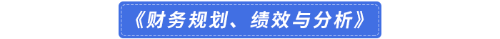 《財(cái)務(wù)規(guī)劃、績(jī)效與分析》