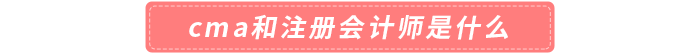 cma和注冊會計師是什么
