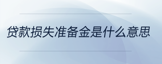 貸款損失準備金是什么意思