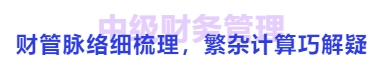 中級(jí)會(huì)計(jì)財(cái)管脈絡(luò)細(xì)梳理，繁雜計(jì)算巧解疑