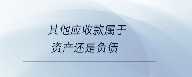 其他應(yīng)收款屬于資產(chǎn)還是負(fù)債 其他應(yīng)收款屬于資產(chǎn)還是負(fù)債