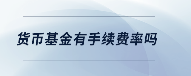 貨幣基金有手續(xù)費(fèi)率嗎 貨幣基金有手續(xù)費(fèi)率嗎
