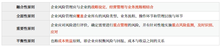 風(fēng)險管理的原則