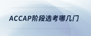 accap階段選考哪幾門