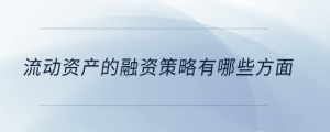 流動資產(chǎn)的融資策略有哪些方面