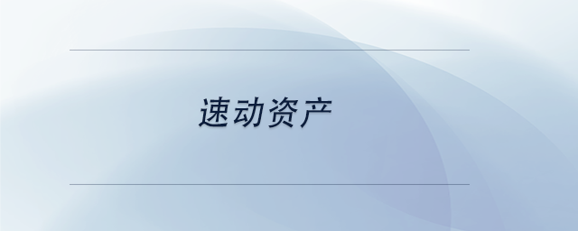 中級(jí)會(huì)計(jì)速動(dòng)資產(chǎn) 中級(jí)會(huì)計(jì)速動(dòng)資產(chǎn)