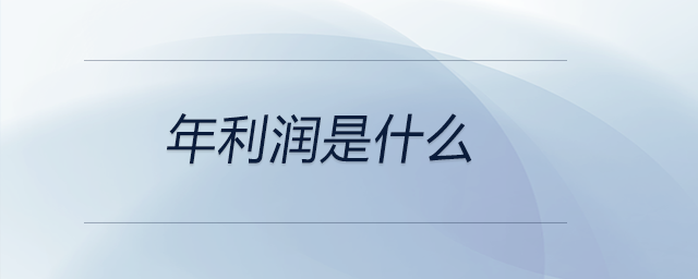 年利潤是什么 年利潤是什么