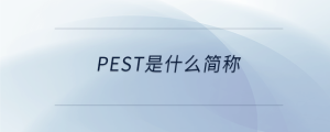 PeST是什么簡稱
