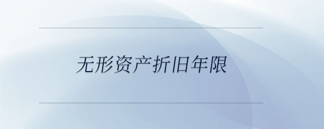 無形資產折舊年限 無形資產折舊年限