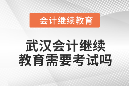 2024年武漢東奧會計繼續(xù)教育需要考試嗎？