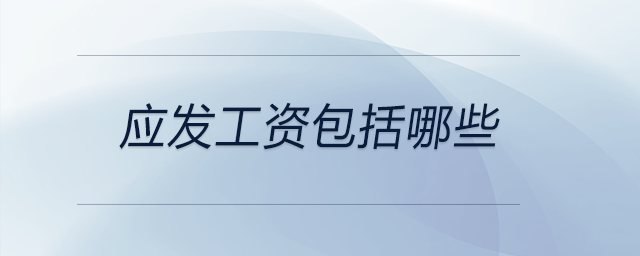 應(yīng)發(fā)工資包括哪些 應(yīng)發(fā)工資包括哪些