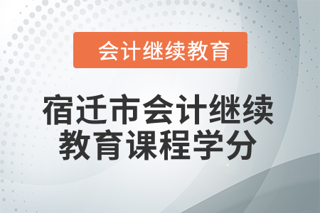 2024年宿遷市會計繼續(xù)教育課程學(xué)分 2024年宿遷市會計繼續(xù)教育課程學(xué)分
