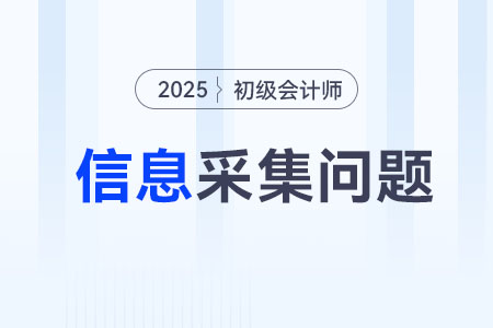 2025年初級會計信息采集方式什么樣？