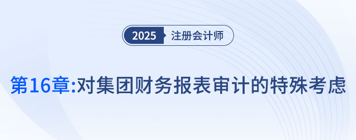 第十六章對集團財務報表審計的特殊考慮_2025年注會審計搶學記憶樹