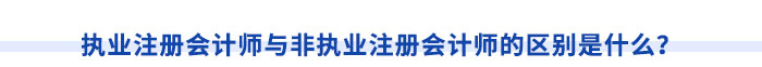 執(zhí)業(yè)注冊會計師與非執(zhí)業(yè)注冊會計師的區(qū)別是什么？