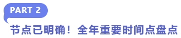 節(jié)點(diǎn)已明確！全年重要時(shí)間點(diǎn)盤點(diǎn)