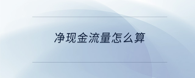 凈現(xiàn)金流量怎么算 凈現(xiàn)金流量怎么算