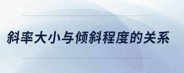 斜率大小與傾斜程度的關系 斜率大小與傾斜程度的關系