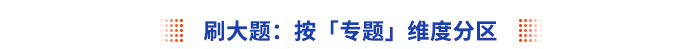刷大題：按「專題」維度分區(qū)