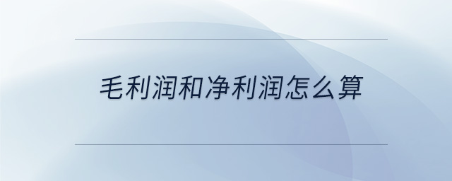 毛利潤(rùn)和凈利潤(rùn)怎么算 毛利潤(rùn)和凈利潤(rùn)怎么算