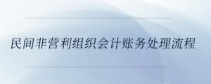 民間非營利組織會計賬務(wù)處理流程