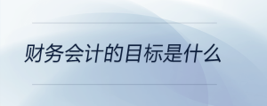 財務(wù)會計的目標(biāo)是什么