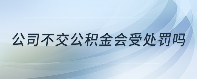 公司不交公積金會(huì)受處罰嗎 公司不交公積金會(huì)受處罰嗎