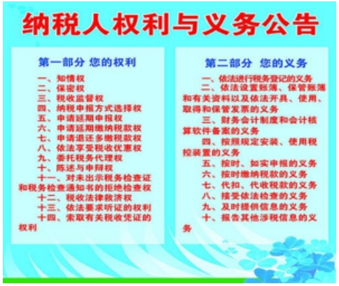 納稅人權(quán)利與義務(wù)公告 納稅人權(quán)利與義務(wù)公告