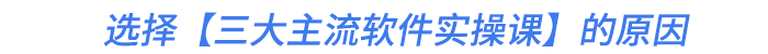 選擇【三大主流軟件實操課】的原因