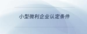 小型微利企業(yè)認(rèn)定條件