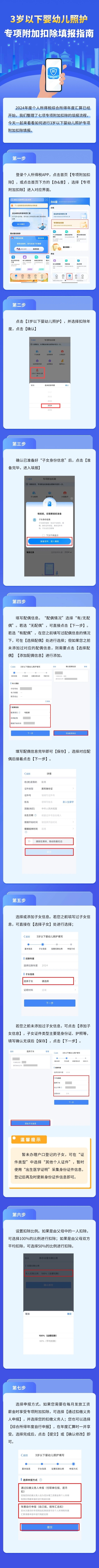 個(gè)稅匯算丨3歲以下嬰幼兒照護(hù)專項(xiàng)附加扣除填報(bào)指南→