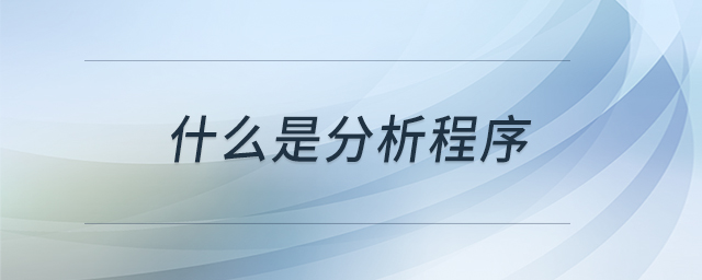 什么是分析程序