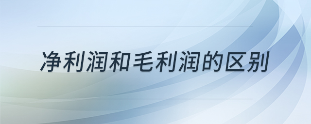 凈利潤和毛利潤的區(qū)別 凈利潤和毛利潤的區(qū)別