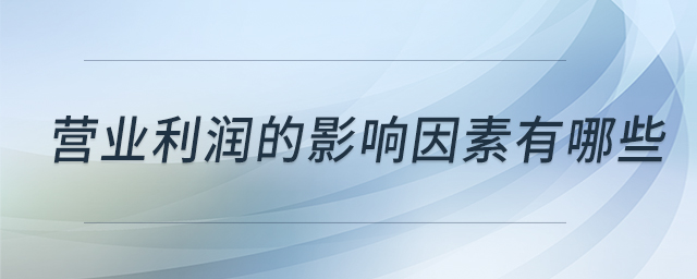 營(yíng)業(yè)利潤(rùn)的影響因素有哪些 營(yíng)業(yè)利潤(rùn)的影響因素有哪些