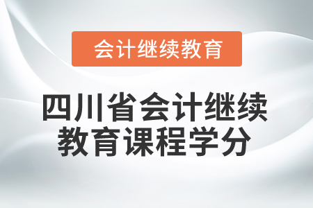 2025年四川省會(huì)計(jì)繼續(xù)教育課程學(xué)分 2025年四川省會(huì)計(jì)繼續(xù)教育課程學(xué)分