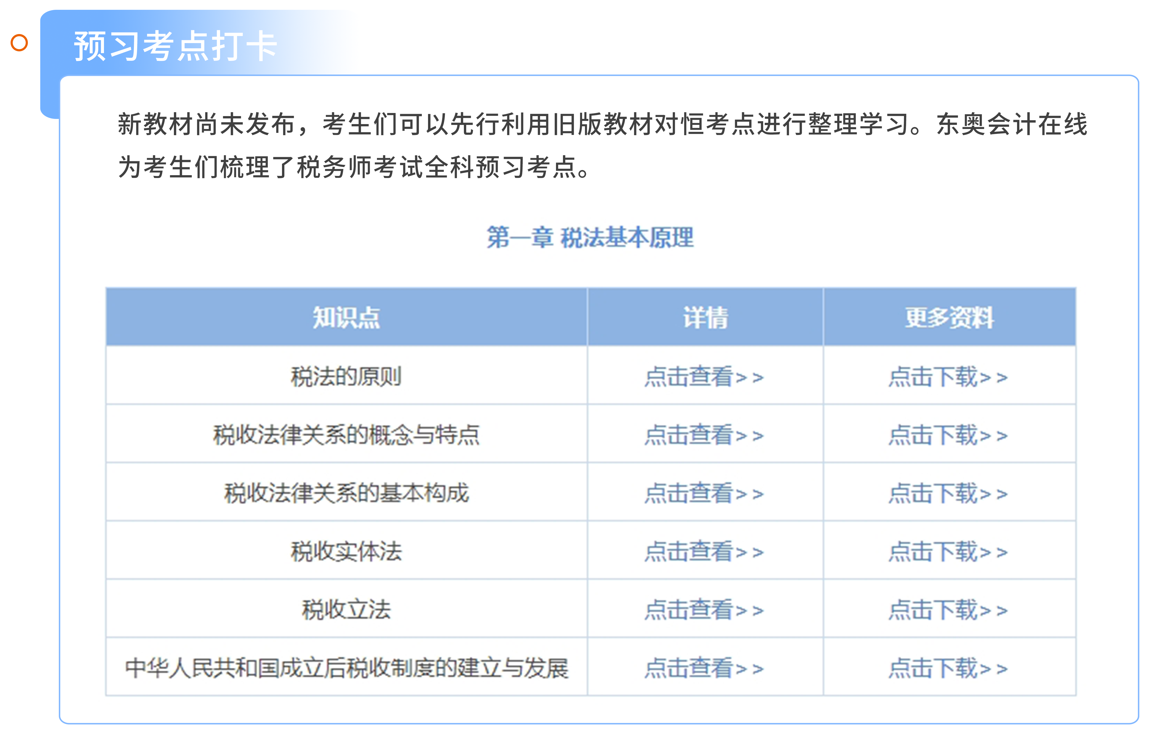 預(yù)習(xí)考點(diǎn)打卡