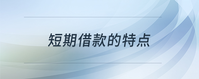 短期借款的特點(diǎn)