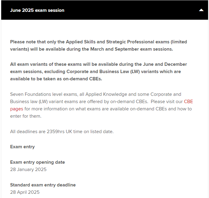 acca考試時(shí)間