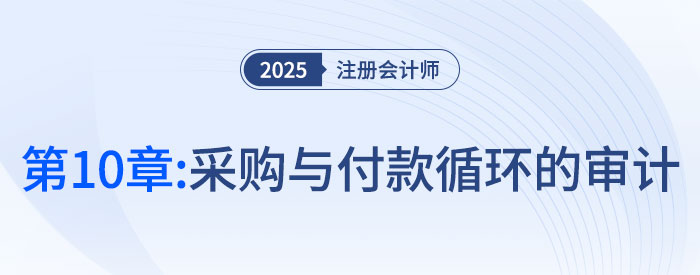 第十章采購與付款循環(huán)的審計(jì)_2025年注會(huì)審計(jì)習(xí)題隨章演練 第十章采購與付款循環(huán)的審計(jì)_2025年注會(huì)審計(jì)習(xí)題隨章演練