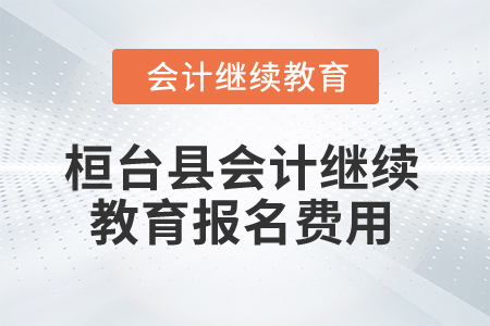 2025年山東省桓臺(tái)縣會(huì)計(jì)繼續(xù)教育報(bào)名費(fèi)用