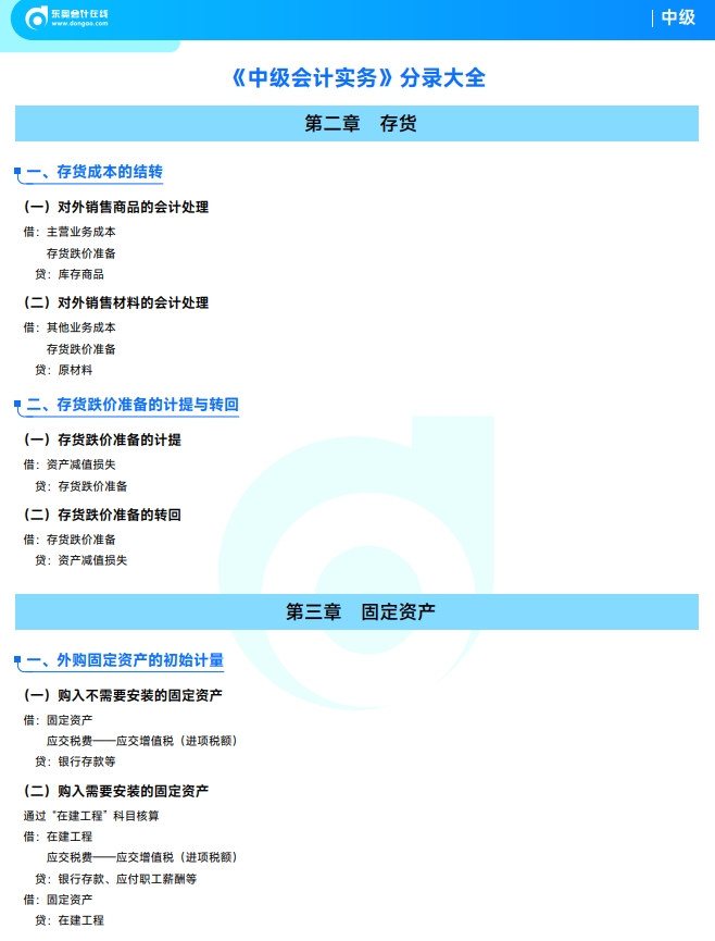 《中級(jí)會(huì)計(jì)實(shí)務(wù)》分錄大全