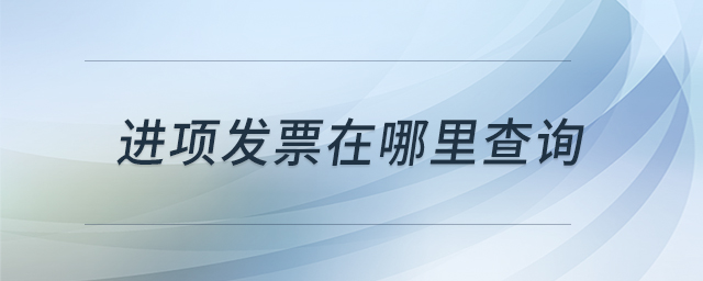 進(jìn)項(xiàng)發(fā)票在哪里查詢 進(jìn)項(xiàng)發(fā)票在哪里查詢