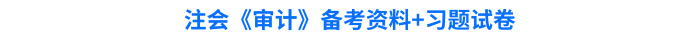 注會(huì)《審計(jì)》備考資料+習(xí)題試卷